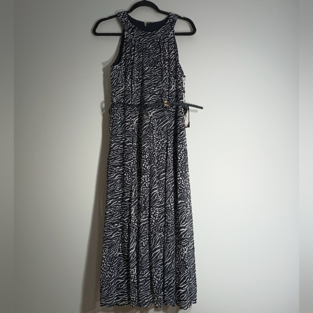 Tommy Hilfiger Zebra Print Maxi Dress With a Belt 6